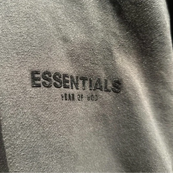 Essentials Black Logo Pullover Hoodie - Picture 2 of 6